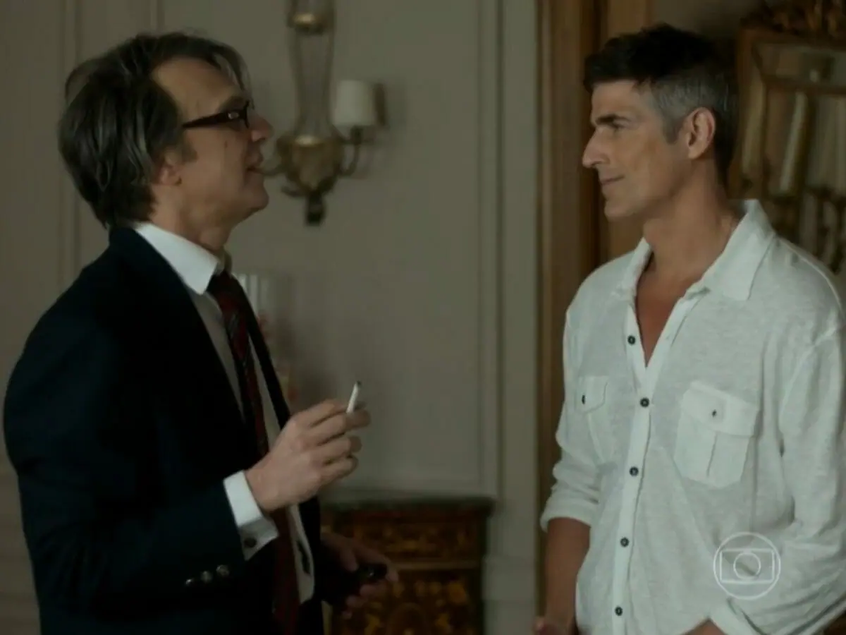 Maurice (Fernando Eiras) e Anthony (Reynaldo Gianecchini) em Verdades Secretas (Reprodução/Globo)