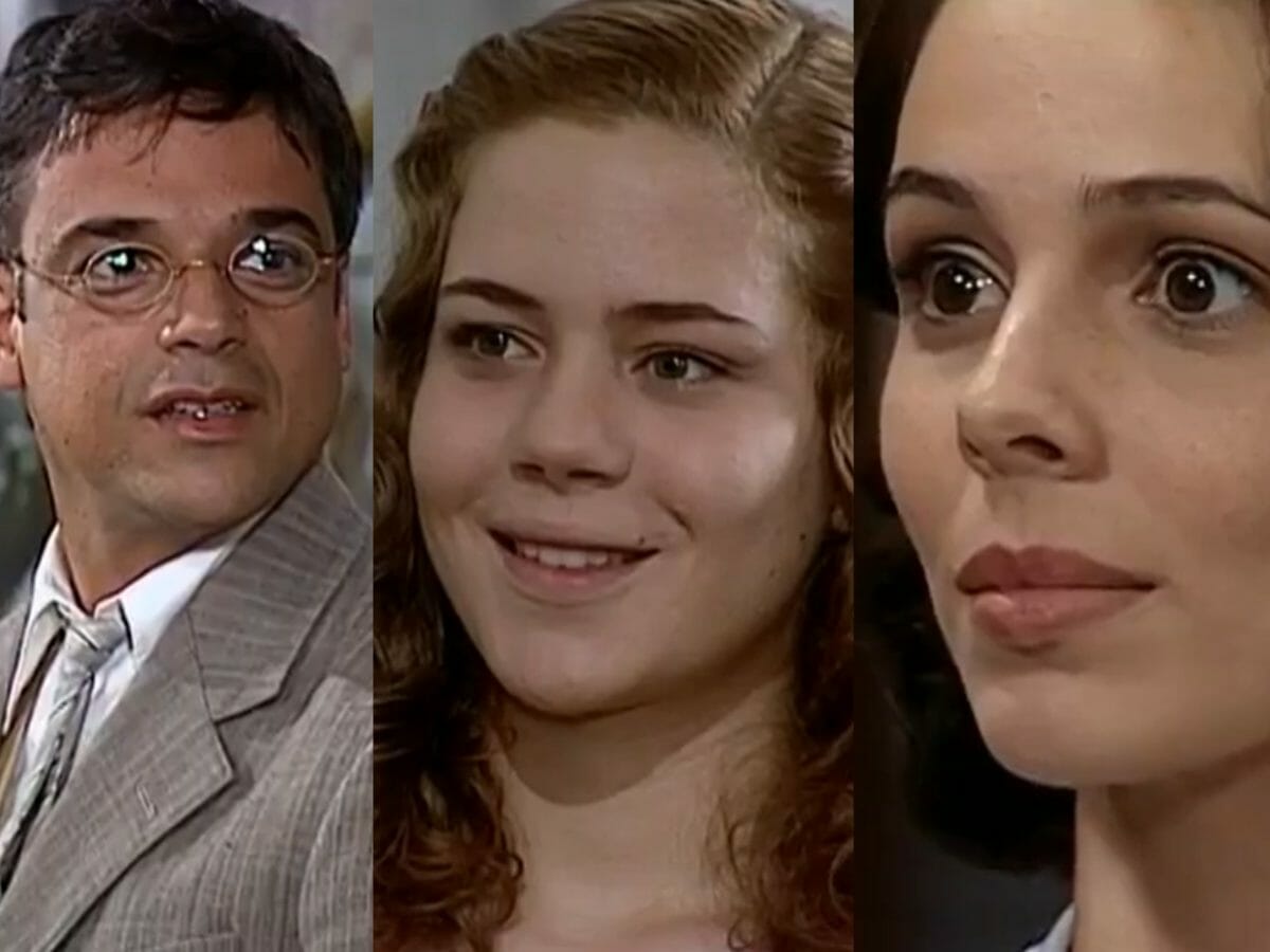 Edmundo (Angelo Antônio), Bianca (Leandra Leal) e Candoca (Miriam Freeland) em O Cravo e a Rosa (Reprodução/Globo)