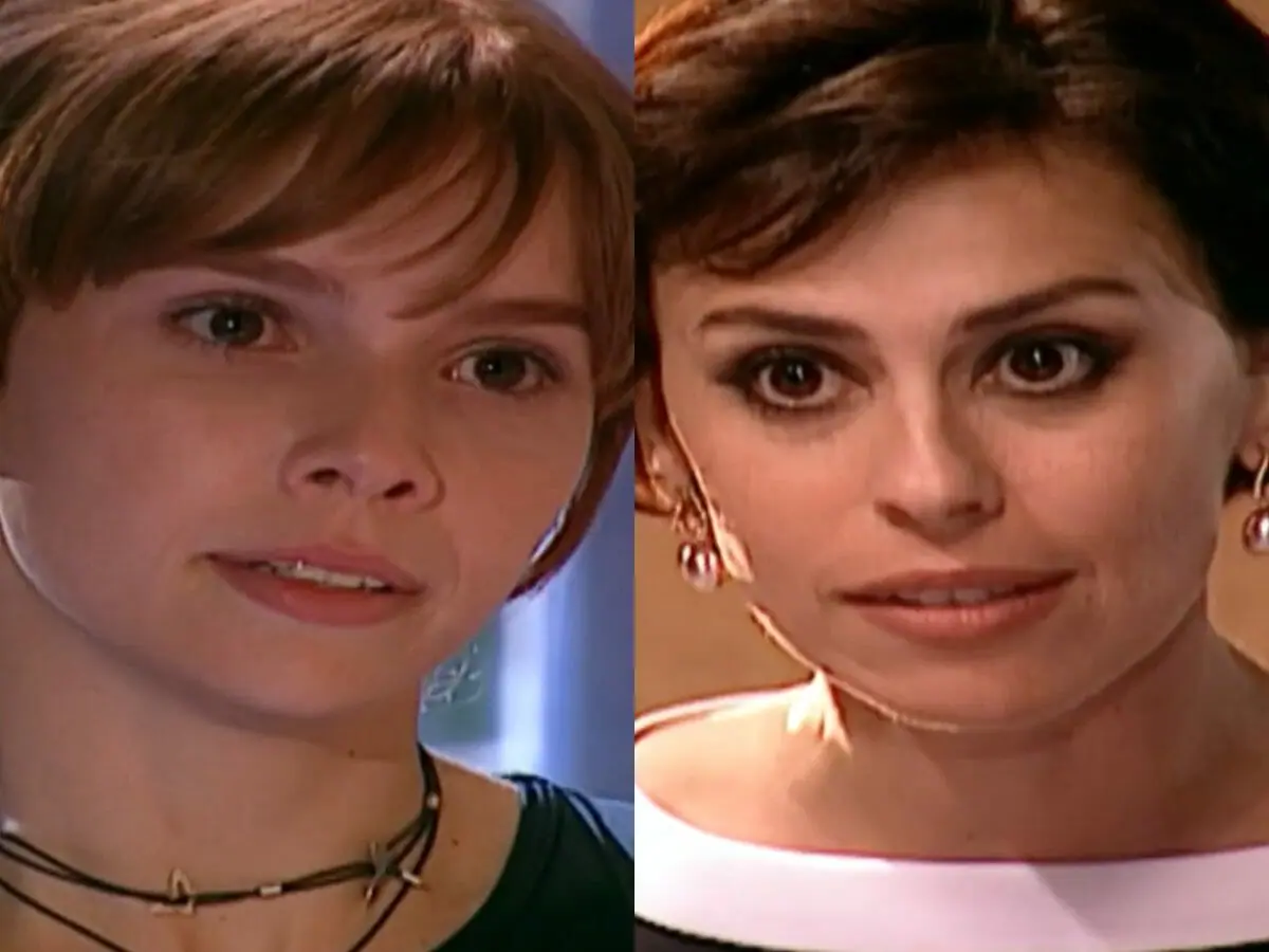 Mel (Débora Falabella) e Maysa (Daniela Escobar) em O Clone (Reprodução)