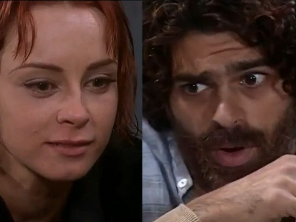 Kiki (Rejane Arruda) e Petruchio (Eduardo Moscovis) em O Cravo e a Rosa (Reprodução/Globo)