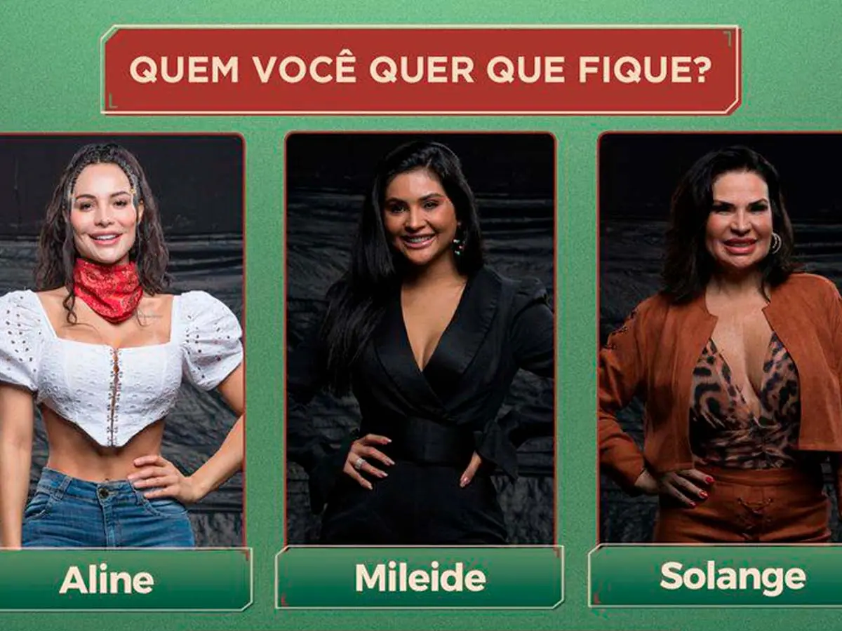 Aline Mineiro, Mileide Mihaile e Solange Gomes estão na Roça