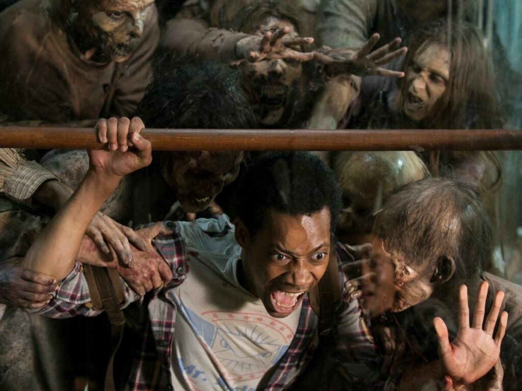 Em The Walking Dead, Noah (Tyler James Williams) foi devorado por zumbis