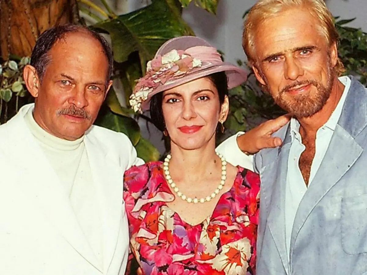 Geraldo Del Rey, Marília Pêra e Francisco Cuoco em Lua Cheia de Amor (Reprodução/Globo)