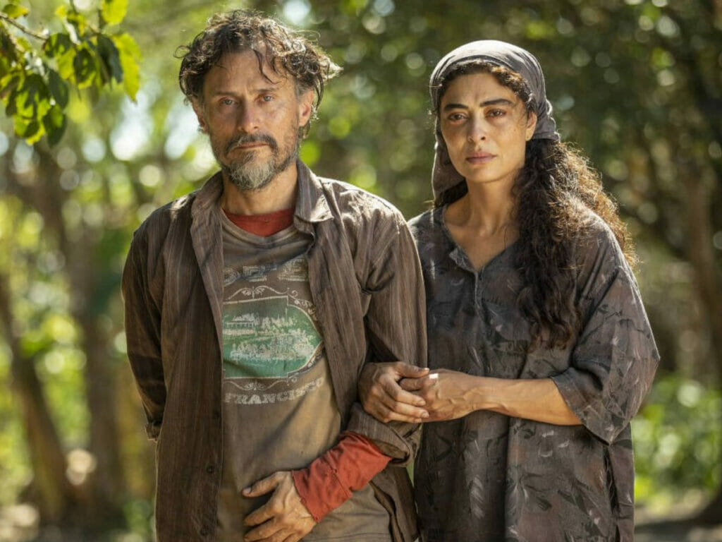 Enrique Diaz e Juliana Paes em Pantanal (Reprodução/Globo)
