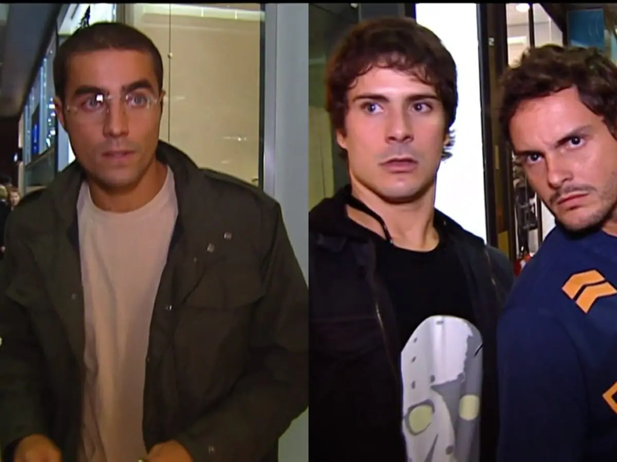 Toni (Ricardo Pereira), Murilo (Sérgio Abreu) e Barroso (Daniel Marinho) de Prova de Amor