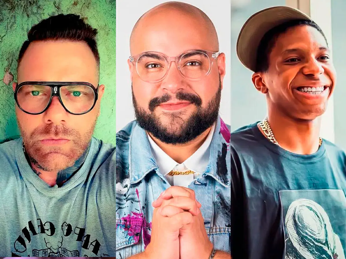 Dilsinho MadMax, Tiago Abravanel e Lucas Penteado (Reprodução/Instagram)