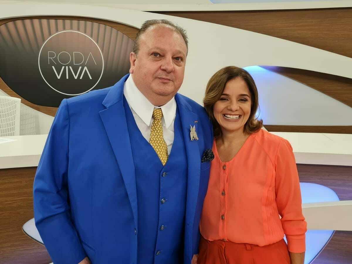 Vera Magalhães recebe Erick Jacquin no Roda Viva (Valéria Luizetti/TV Cultura)