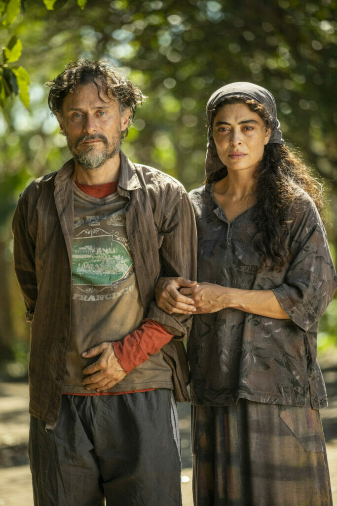 Maria Marruá (Juliana Paes) e Gil Marruá (Enrique Diaz) de Pantanal (Divulgação)