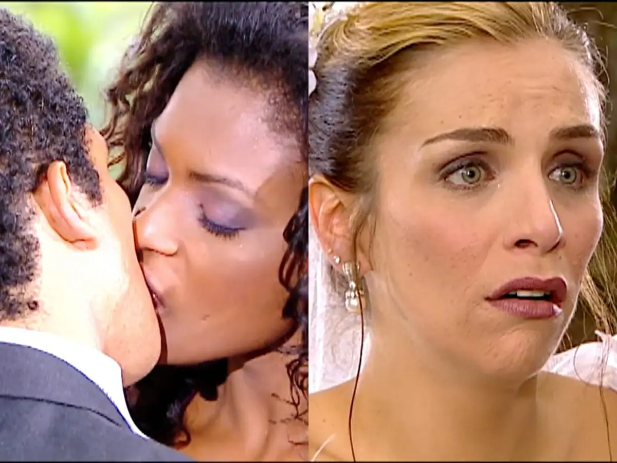 Alexandre (Déo Garcez), Valéria (Valquíria Ribeiro) e Eleonora (Anna Markun) de Prova de Amor