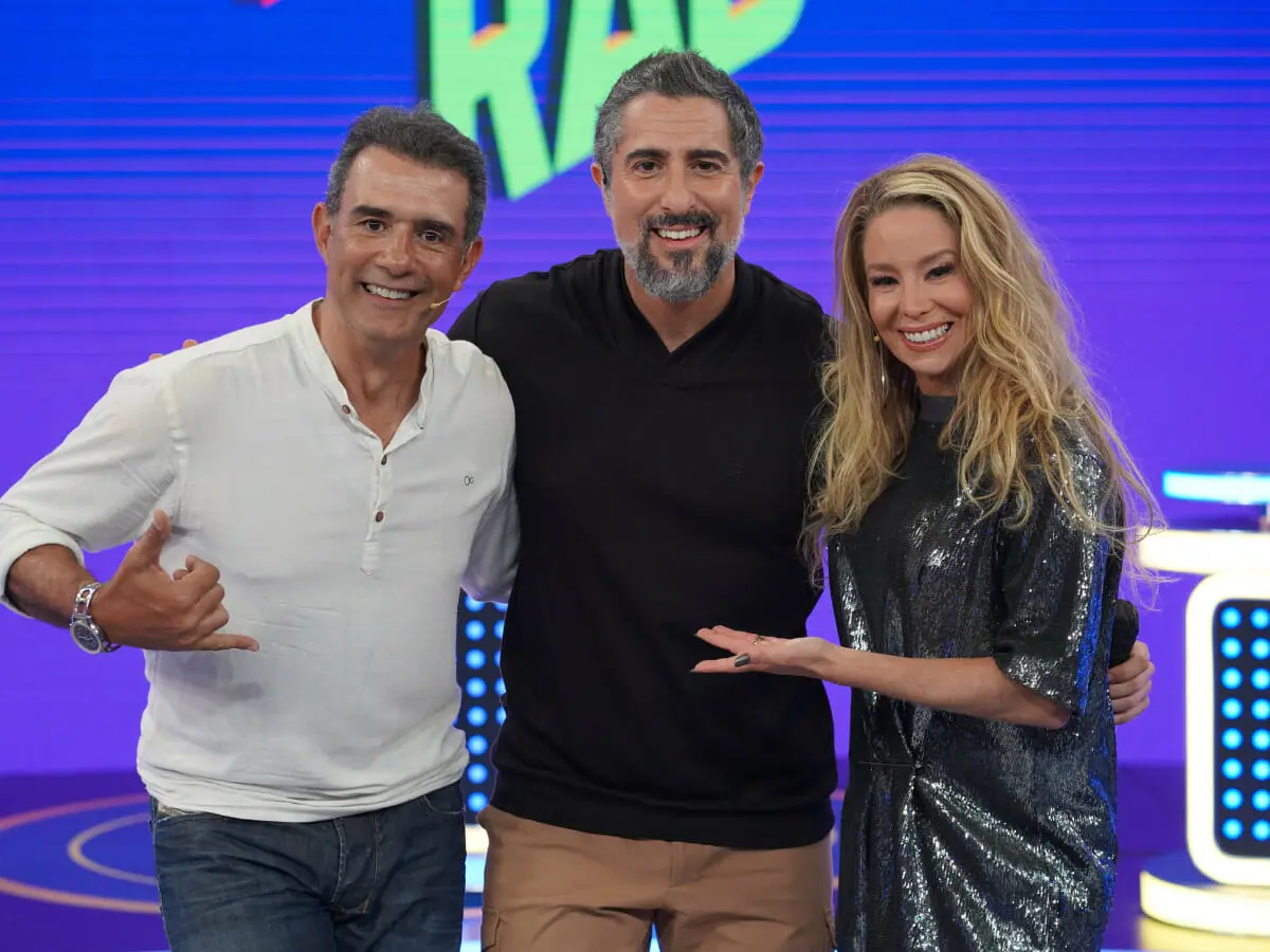 Marcos Pasquim e Danielle Winits participam do Caldeirão (Globo/Divulgação)