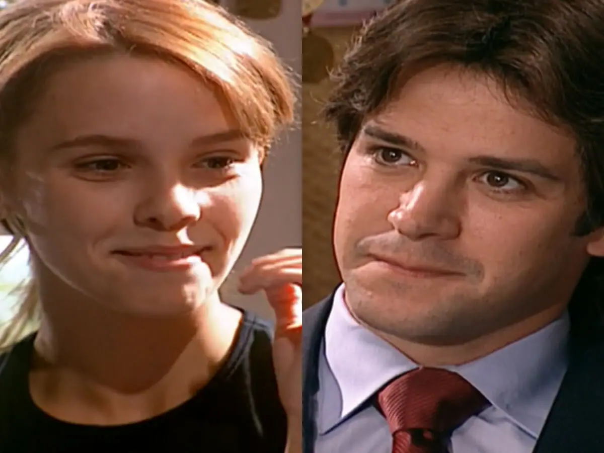 Mel (Débora Falabella) e Lucas (Murilo Benício) em O Clone (Reprodução/Globo)