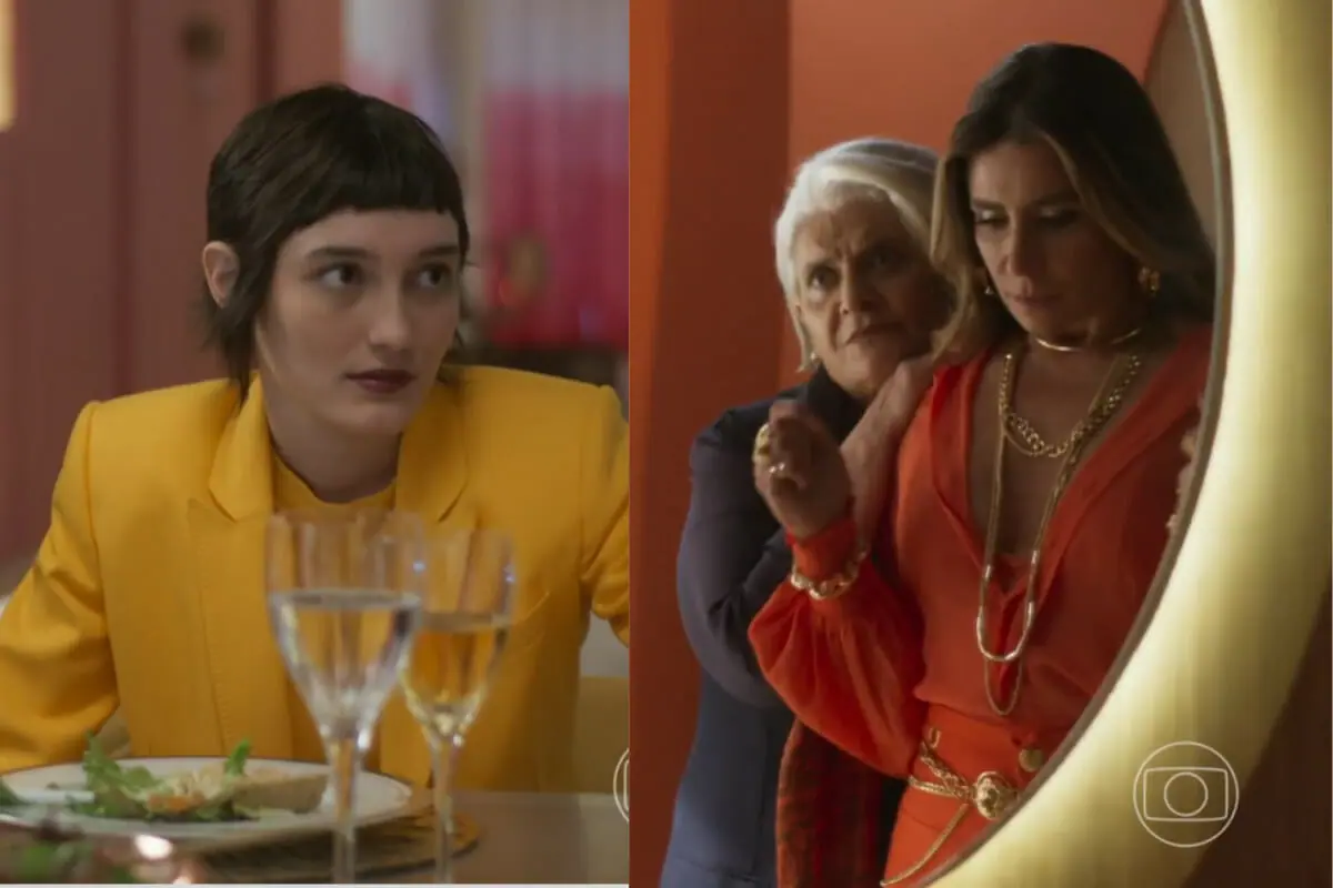 Ingrid (Nina Tomsic), Tuninha (Jussara Freire) e Paula (Giovanna Antonelli) em Quanto Mais Vida, Melhor! (Reprodução/Globo)