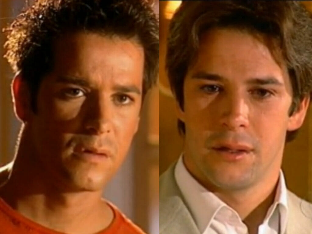 Leo e Lucas, interpretados por Murilo Benício em O Clone (Reprodução/Globo)