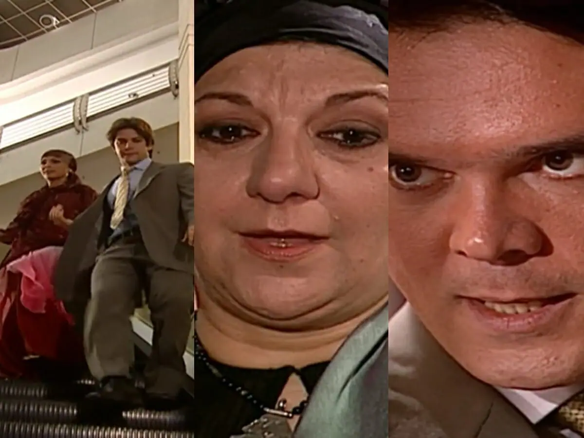 Jade (Giovanna Antonelli), Lucas (Murilo Benício), Zoraide (Jandira Martini) e Said (Dalton Vigh) de O Clone