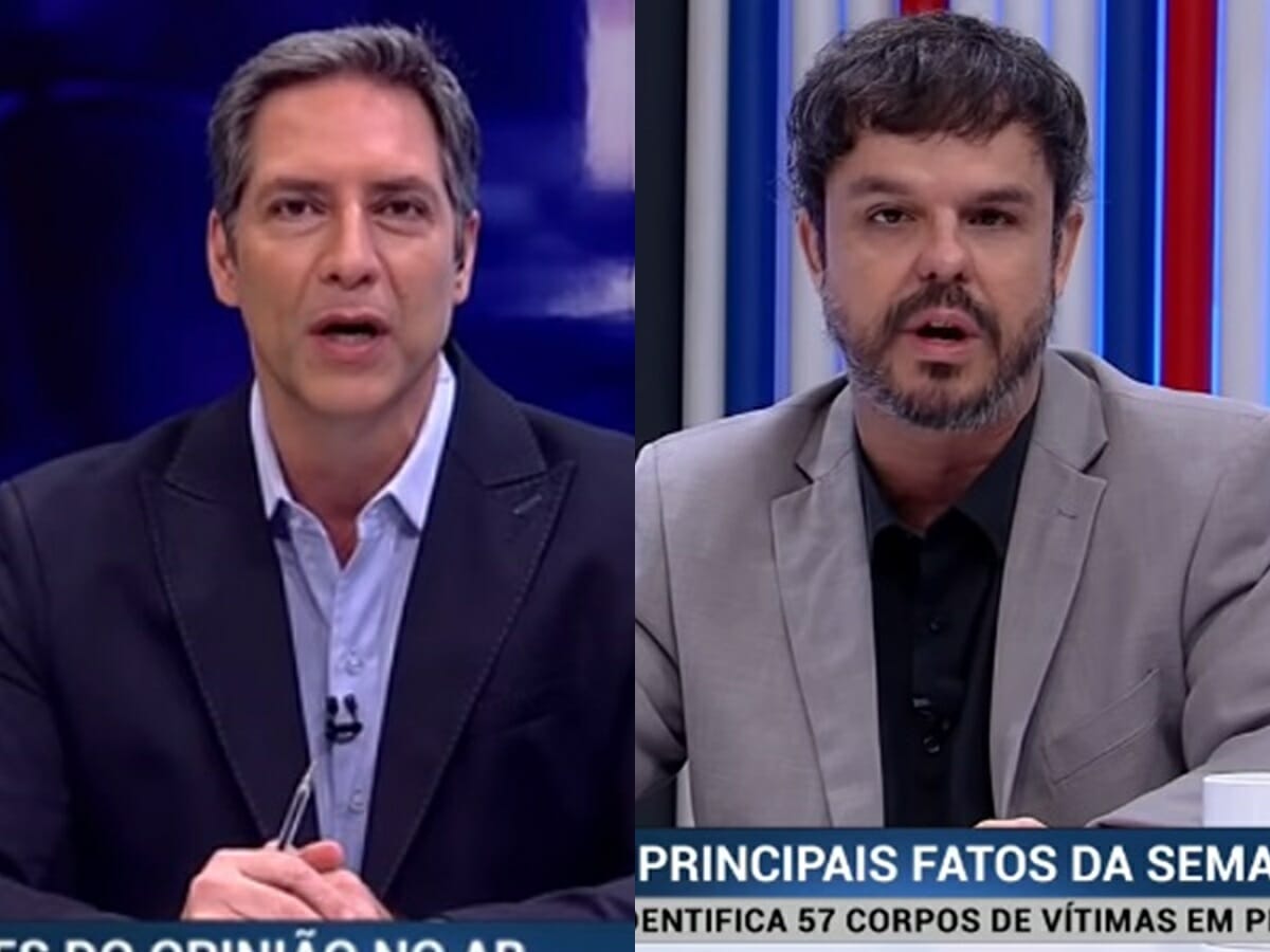 Luís Ernesto Lacombe e Adrilles Jorge no Opinião no Ar (Reprodução: RedeTV!)