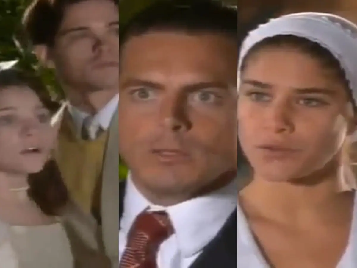 Mirella (Cecília Dassi), Felipe (Sidney Sampaio), Raul (Luigi Barricelli) e Serena (Priscila Fantin) de Alma Gêmea
