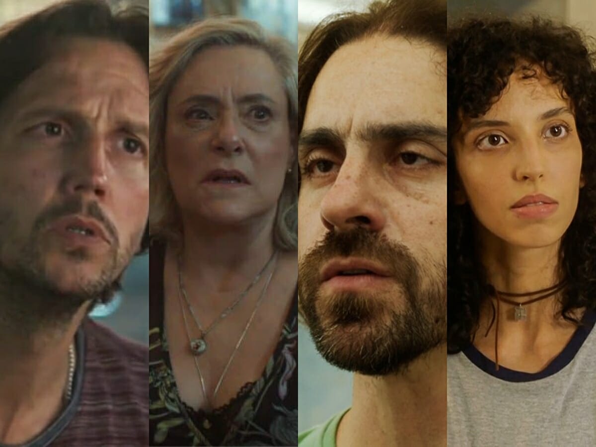 Neném (Vladimir Brichta), Nedda (Elzabeth Savala), Roni (Felipe Abib) e Tina (Agnes Brichta) de Quanto Mais Vida, Melhor!