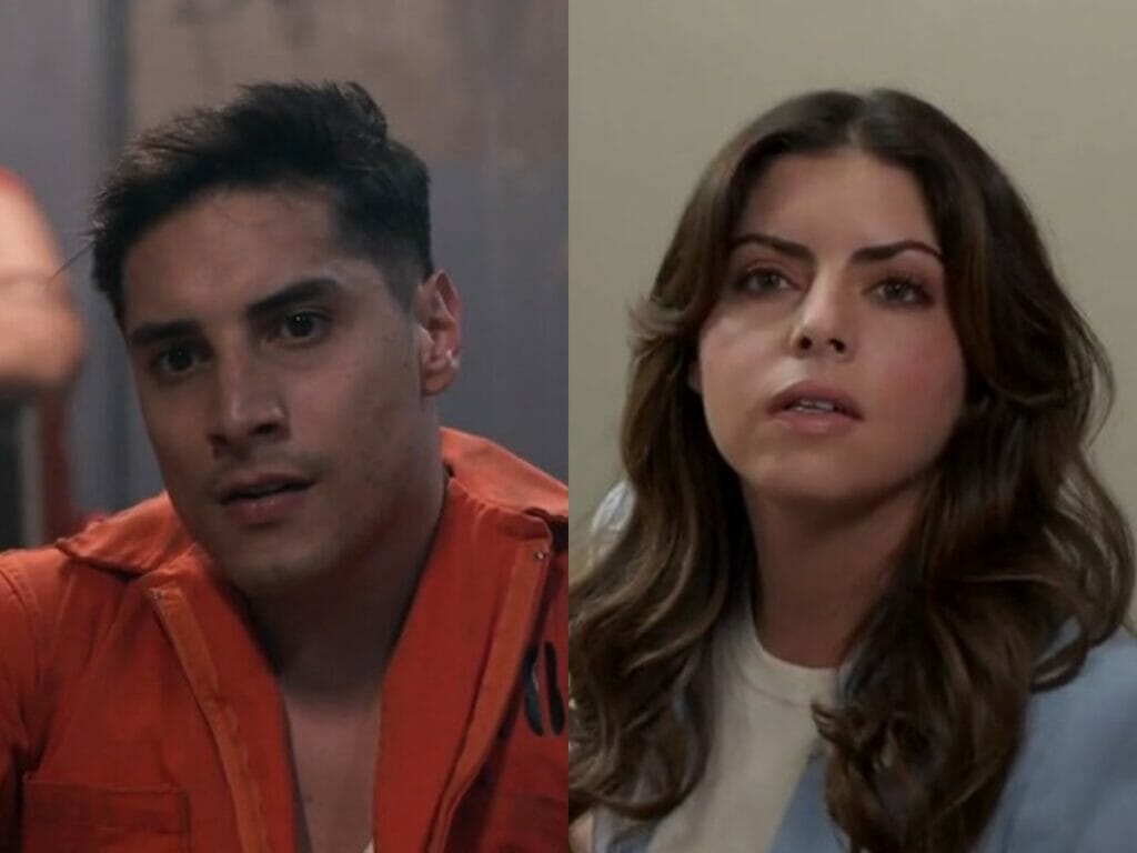 Paulo (Álex Perea) se recusa a receber Iara (Isabel Burr) na prisão (Reprodução: Televisa S.A.)