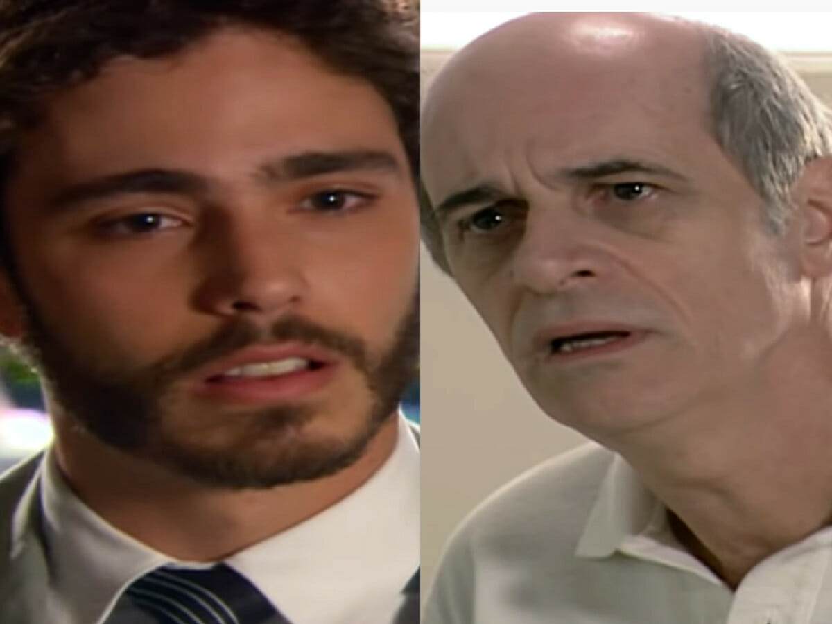 Léo (Thiago Rodrigues) e Alex (Marcos Caruso) em Páginas da Vida