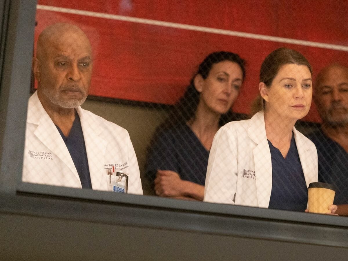 James Pickens Jr. com Ellen Pompeo na 18ª temporada de Grey's Anatomy