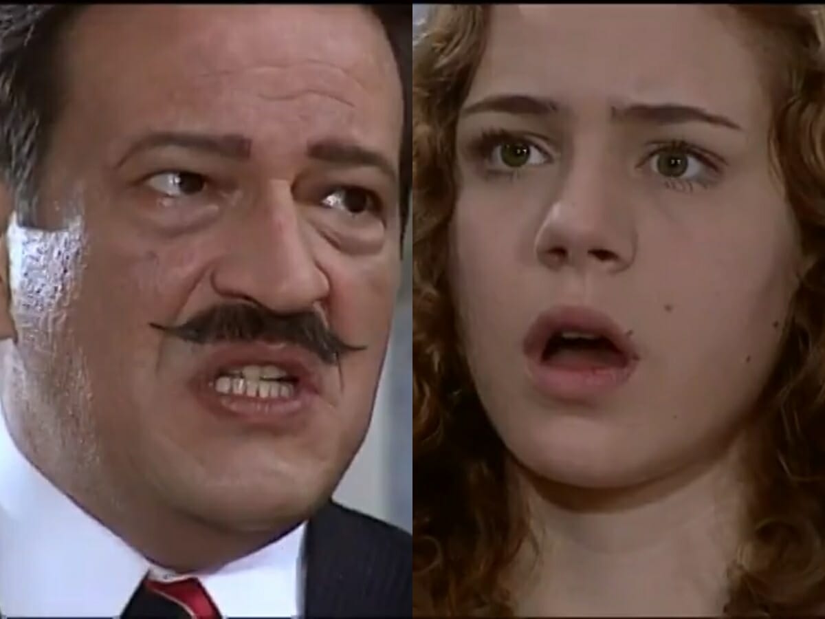 Batista (Luis Melo) e Bianca (Leandra Leal) de O Cravo e a Rosa