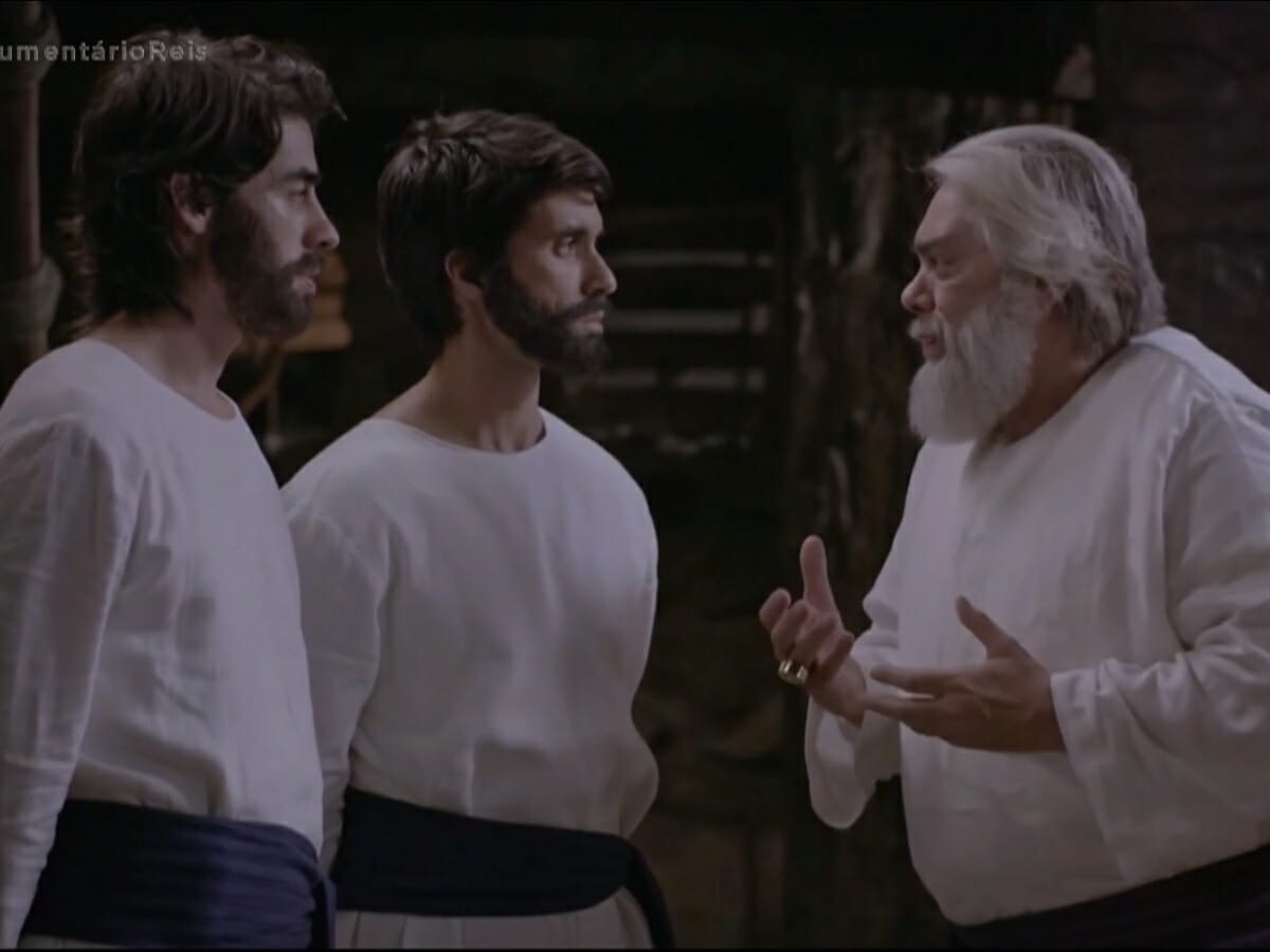 Eli (José Rubens Chachá), Hofni (Vinícius Reed) e Finéias (Edu Porto) de Reis