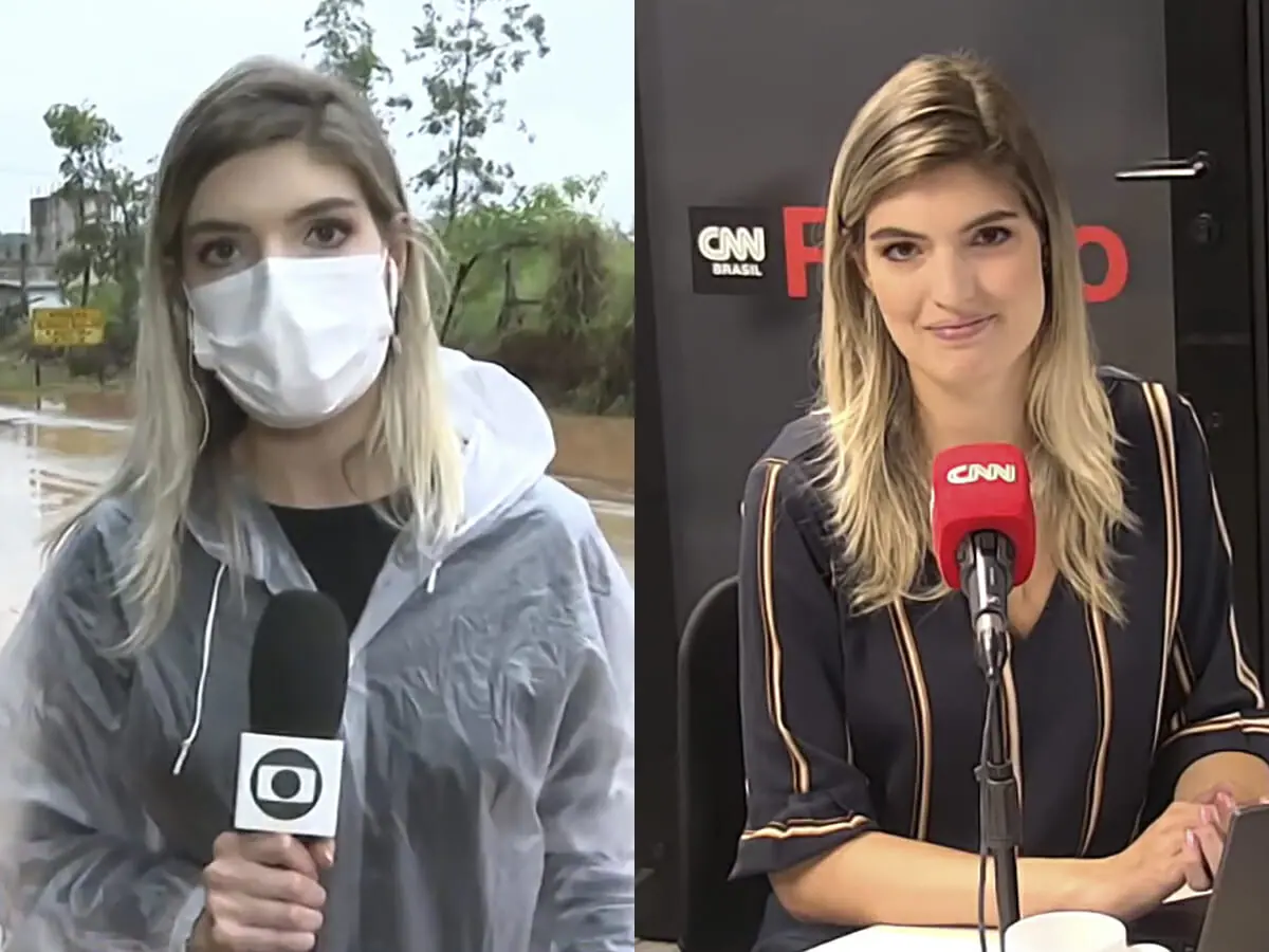A jornalista Nicole Fusco na Globo e na CNN Brasil
