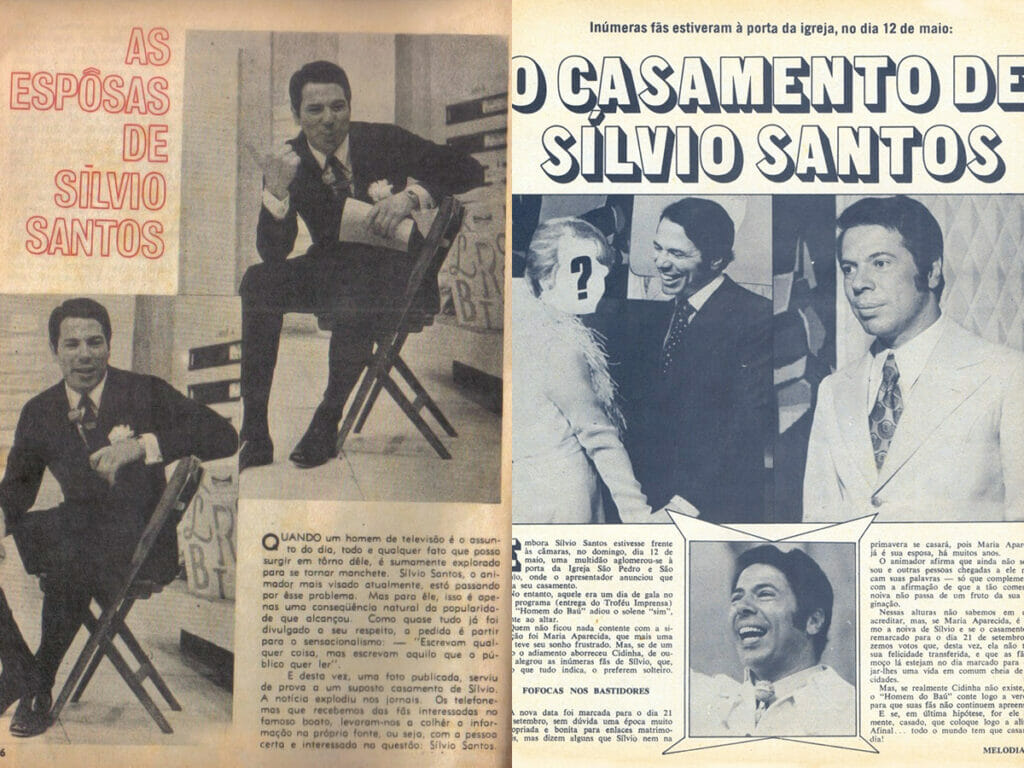 Silvio Santos na revista Melodias