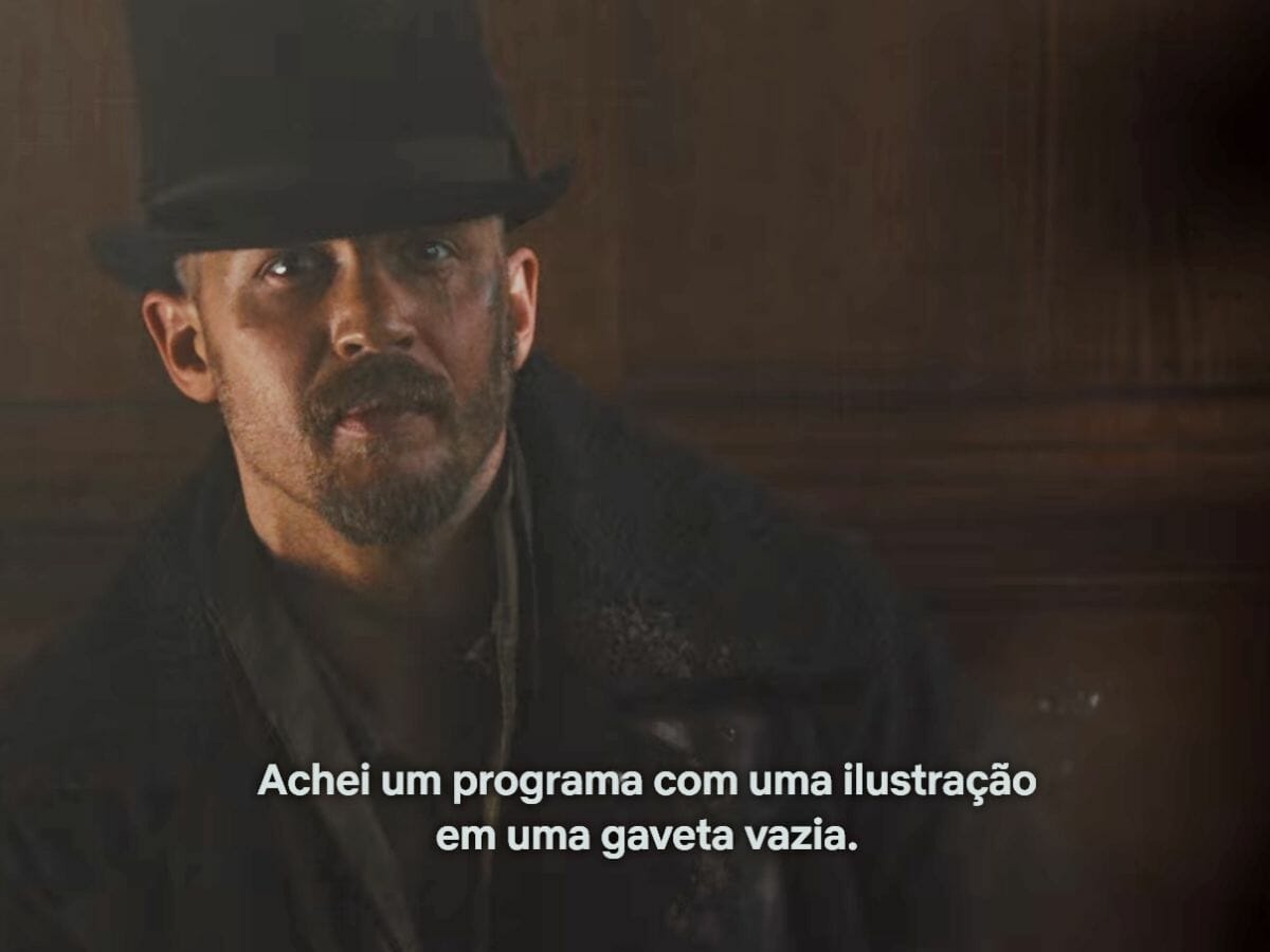 Tom Hardy em Taboo; serie ganhou legendas em português