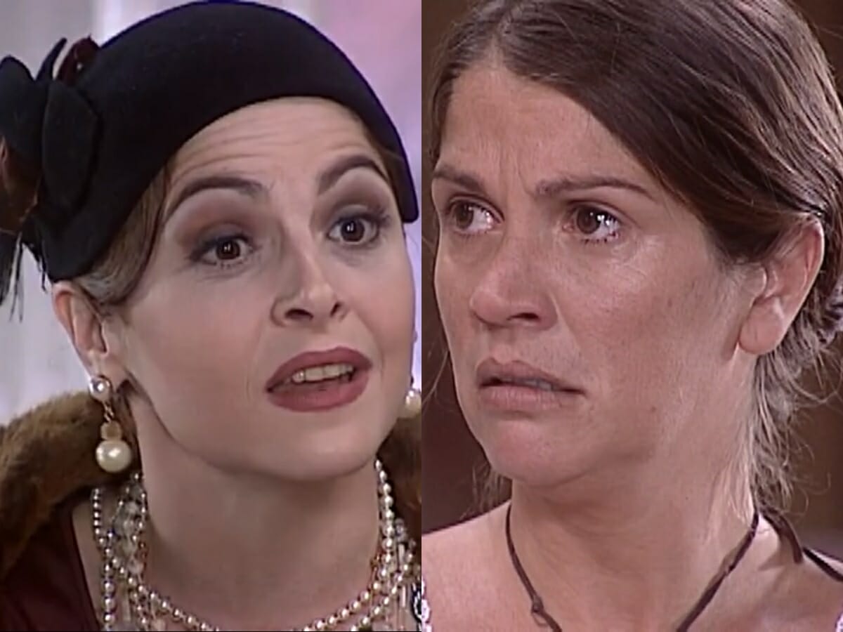 Marcela (Drica Moraes) e Joana (Tássia Camargo) de O Cravo e a Rosa
