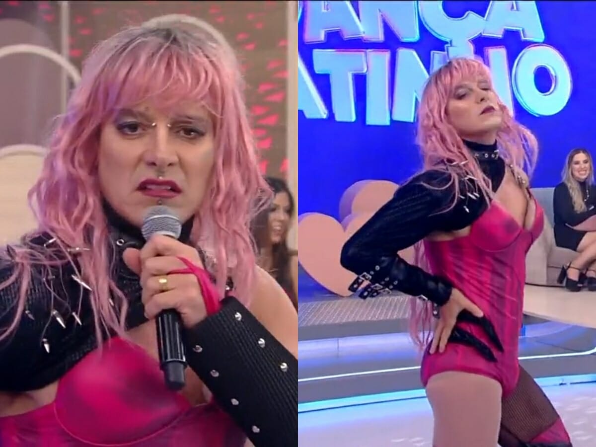 Rodrigo Faro como Lady Gaga no Vai dar Namoro, quadro do Hora do Faro