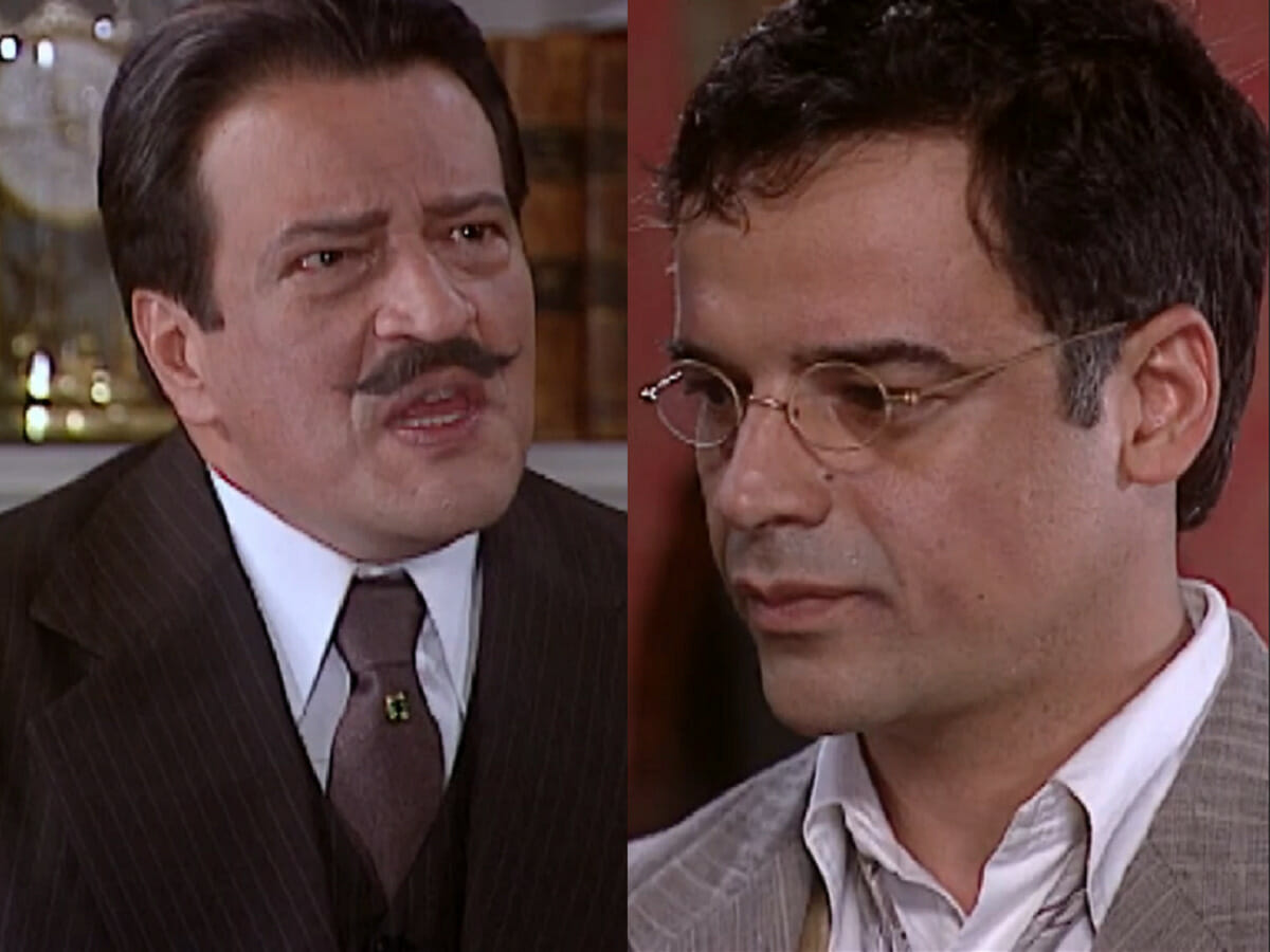 Batista (Luís Melo) e Edmundo (Ângelo Antônio) em O Cravo e a Rosa