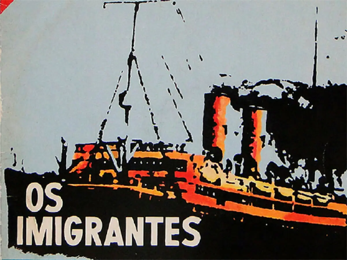 Logotipo da novela Os Imigrantes, de 1981