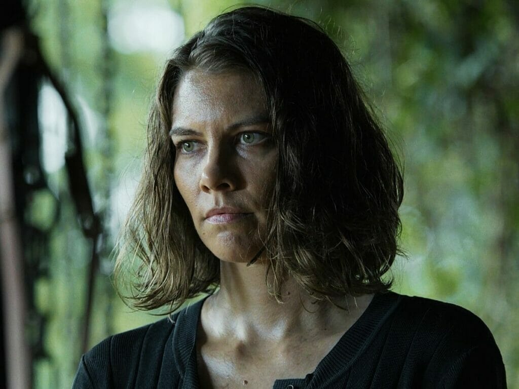 A atriz Lauren Cohan na 11ª temporada de The Walking Dead