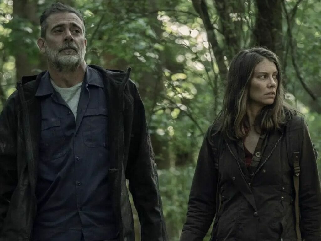 Jeffrey Dean Morgan e Lauren Cohan juntos em The Walking Dead
