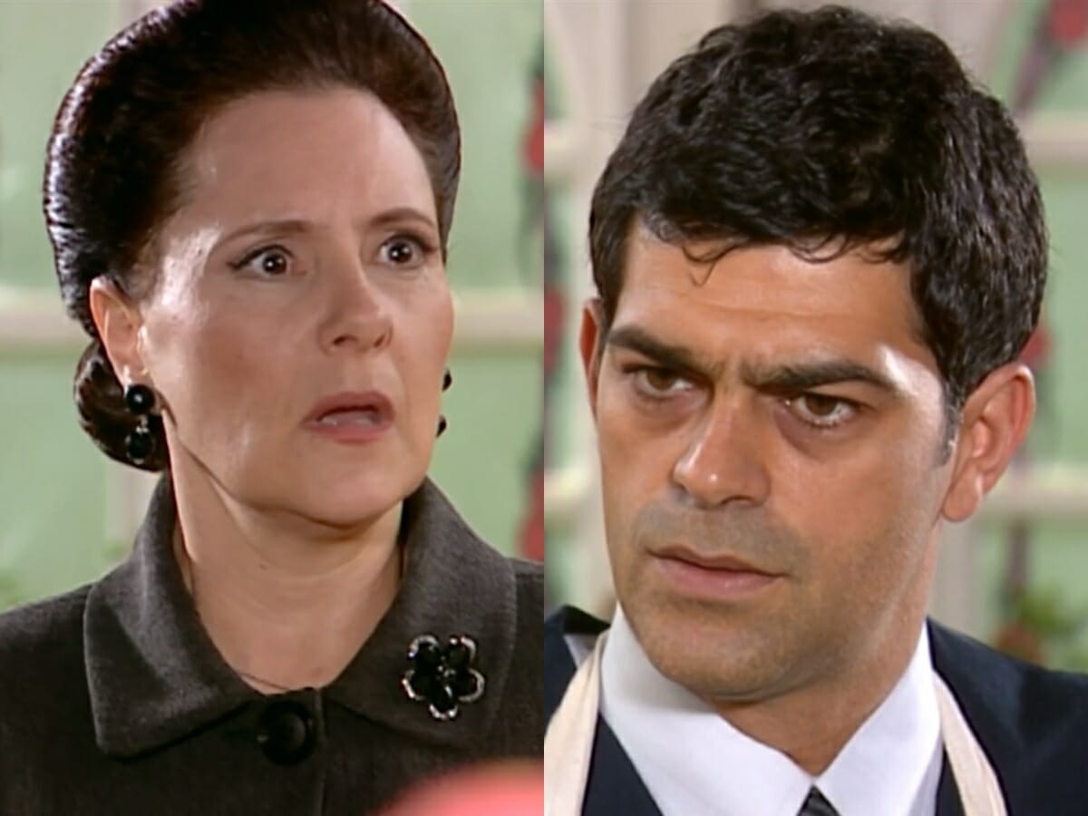Agnes (Elizabeth Savala) e Rafael (Eduardo Moscovis) de Alma Gêmea
