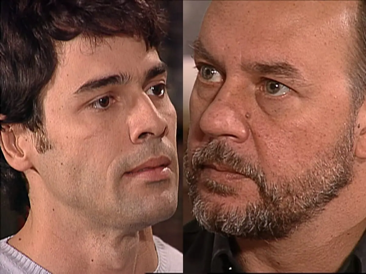 José Armando (Cláudio Lins) e Rodolfo (Paulo César Grande) de Esmeralda