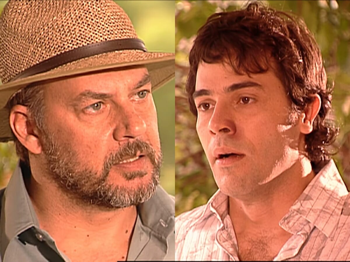 Rodolfo (Paulo César Grande) e José Armando (Cláudio Lins) de Esmeralda