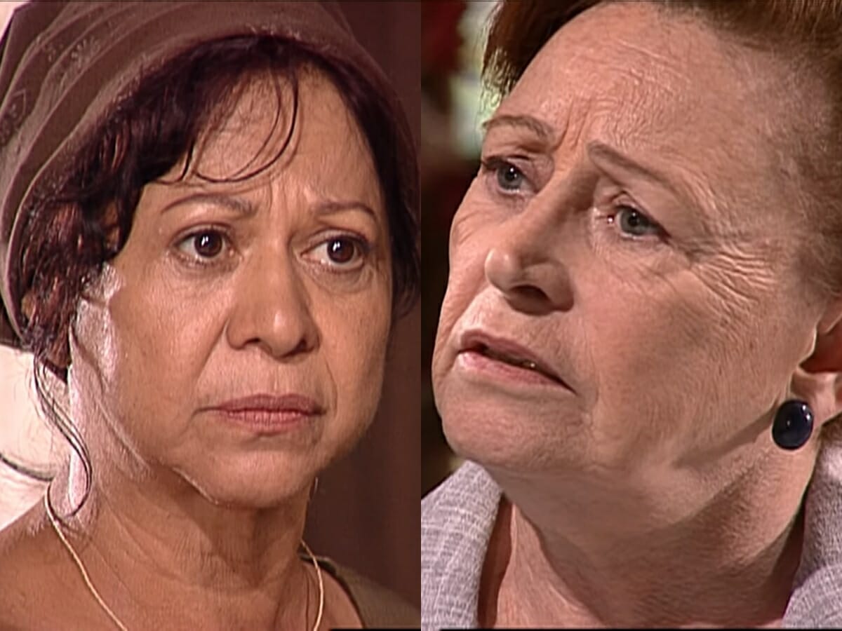 Rosário (Manoelita Lustosa) e Margarida (Sônia Guedes) de Esmeralda