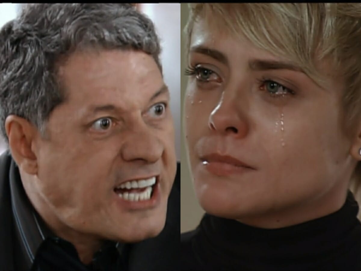 Walter (Antônio Grassi) e Carolina (Juliana Silveira) de Chamas da Vida
