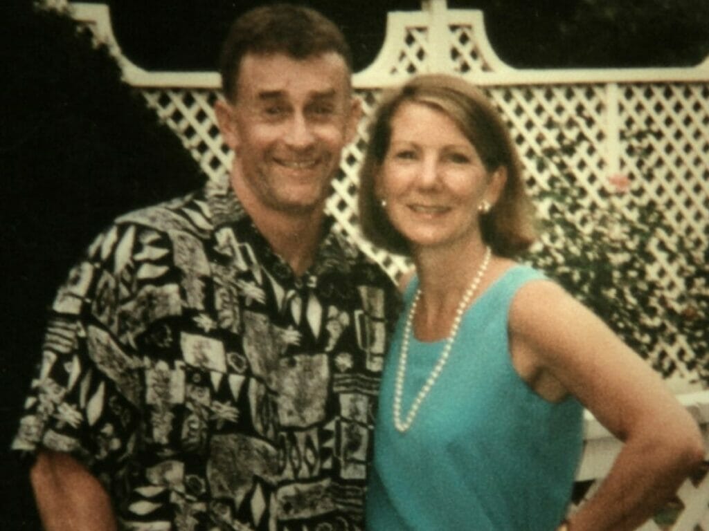 Michael e Kathleen posam para foto caseira