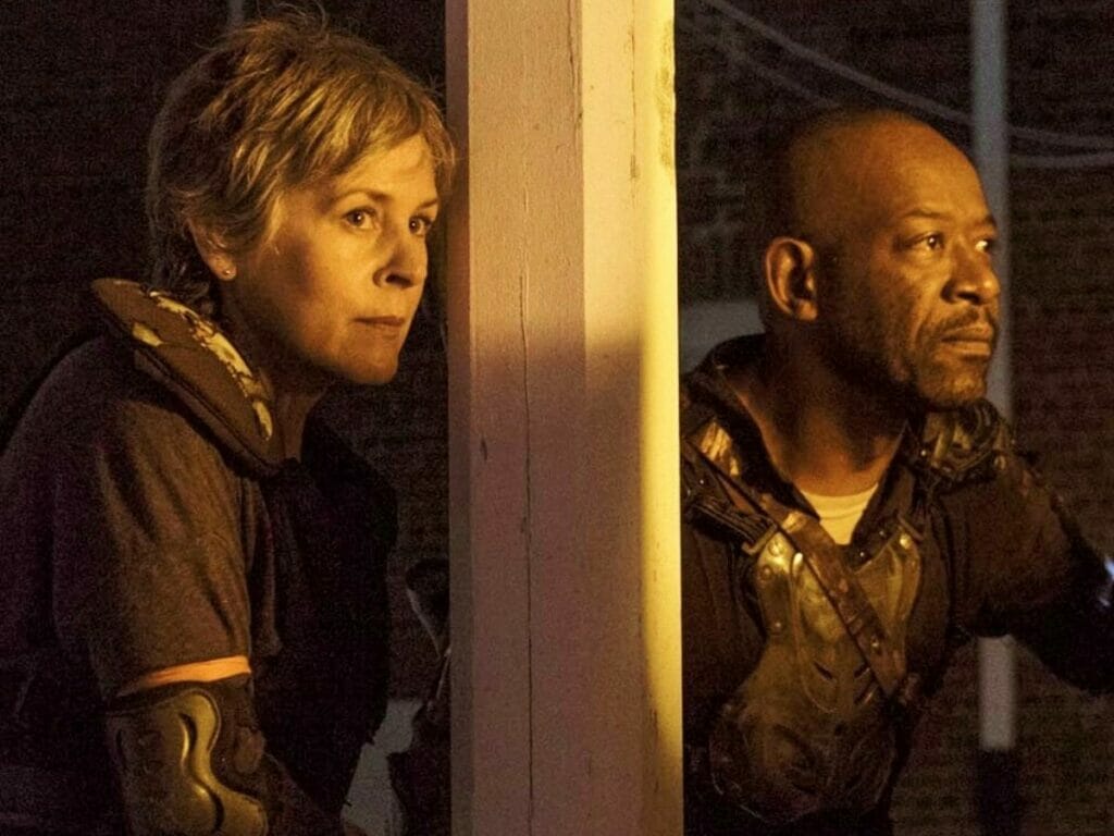 Melissa McBride com Lennie James em The Walking Dead