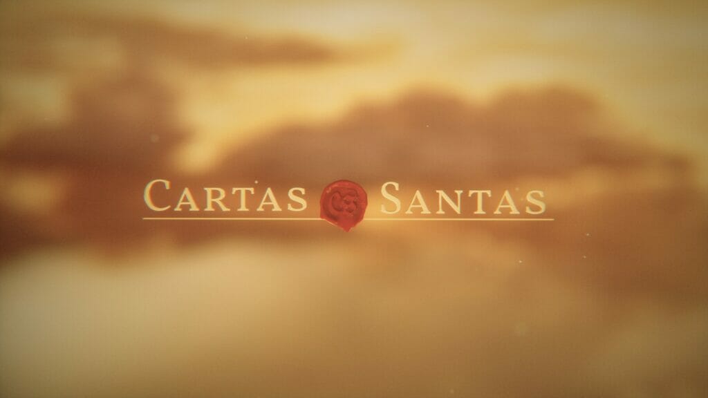 Logotipo da minissérie Cartas Santas, da TV Aparecida
