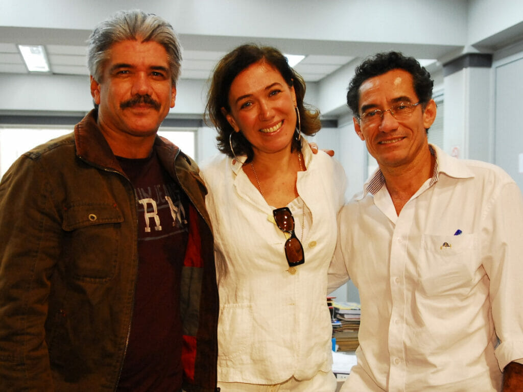 Chico Diaz ao lado de Lilia Cabral e Jackson Antunes