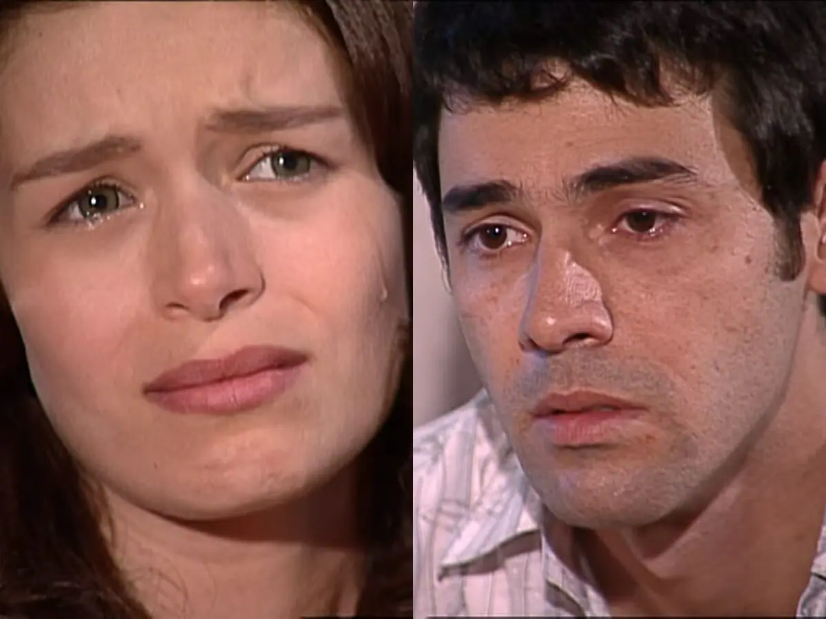 Esmeralda (Bianca Castanho) e José Armando (Cláudio Lins) de Esmeralda