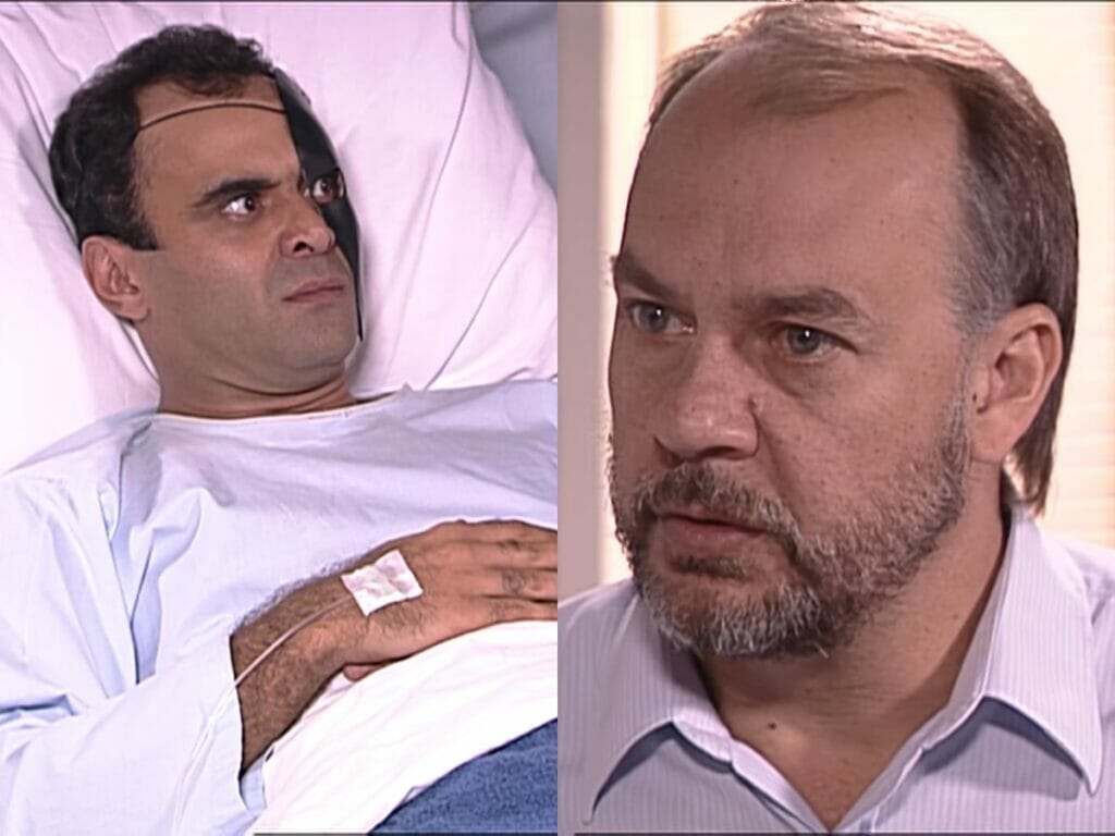 Lúcio Malaver (Delano Avelar) e Rodolfo (Paulo César Grande) de Esmeralda