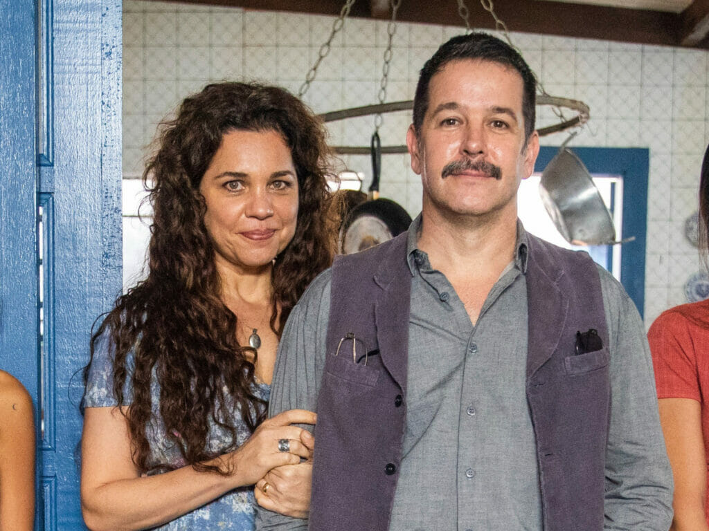 Maria Bruaca (Isabel Teixeira) e Tenório (Murilo Benício) em Pantanal