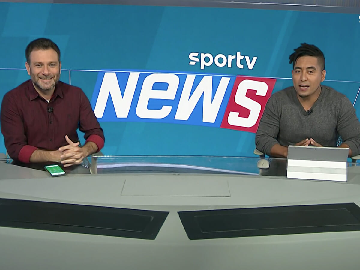 André Loffredo e Luiz Teixeira no SporTV News
