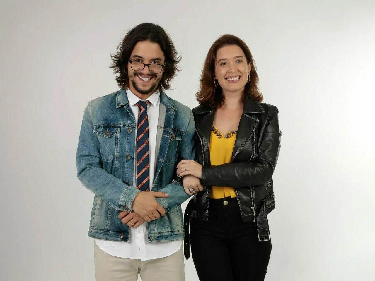 Sérgio (Guilherme Boury) e Joana (Daniela Paschoal) em Poliana Moça