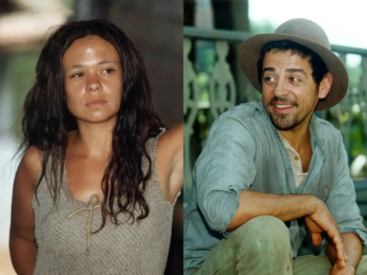 Lindinha (Vanessa Gerbelli) e Januário (Taumaturgo Ferreira) em Pantanal
